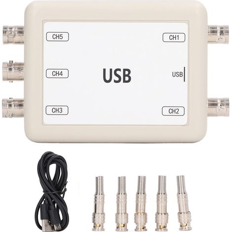Oscilloscope virtuel Plage de 0 Hz à 50 kHz Taux d'échantillonnage maximum de 150 kHz 5 canaux USB PC (1/5)