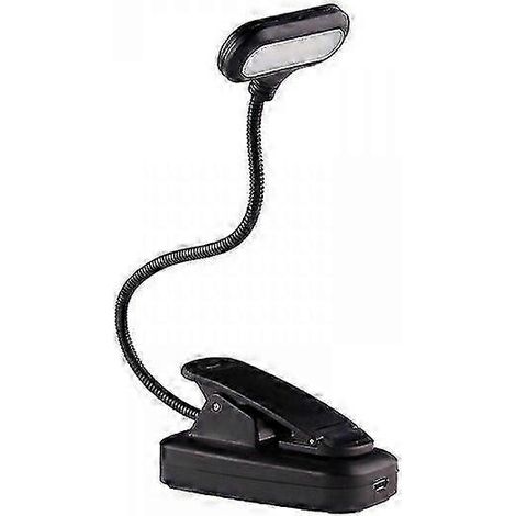 Lampe de lecture rechargeable par USB avec 5 LED, lumière uniforme et sans scintillement (1/4)