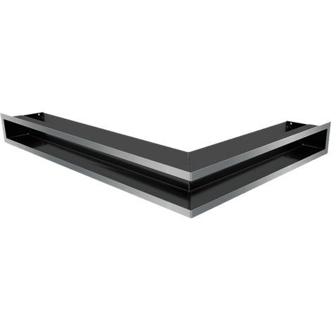 Eck-Lüftungsgitter LUFT links 76,6x54,7x9 Edelstahl Slim (1/5)
