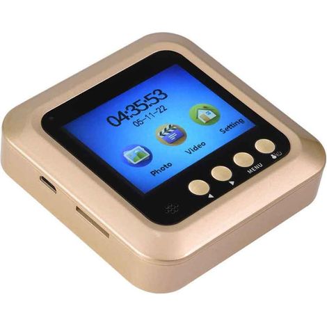 Spioncino digitale schermo da 5 cm per porta d'ingresso monitor telecamera a batterie sicurezza casa bambini occhiello porte 4 led visione notturna 8 x 8 cm (1/3)