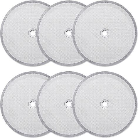 Pack of 6 Replacement Mesh Filters for French Press Coffee Makers, Reusable Mesh Filters for Universal 1000ml / 34oz / 8 Cup Coffee Makers (1/4)