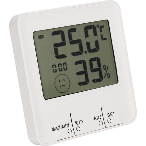 Thermomètre-hygromètre, indicateur de température et d'humidité, horloge électrique à affichage numérique pour la maison (1/5)