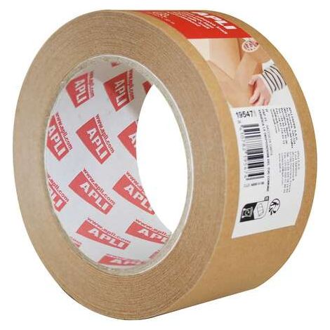 Cinta adhesiva apli kraft 48 mm 50 m ecológica fácil de cortar (1/2)