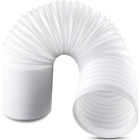 Tuyau Climatiseur Mobile 130mm 2m, Filetage Anti-Horaire, Tuyau d'Échappement Extensible en PP Renforcé, Compatible Climatiseur, Sèche-Linge et Hotte Aspirante (1/5)