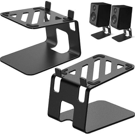 Supports d'enceintes de bureau avec patins antidérapants, montage facile et support d'écoute amélioré (1/4)