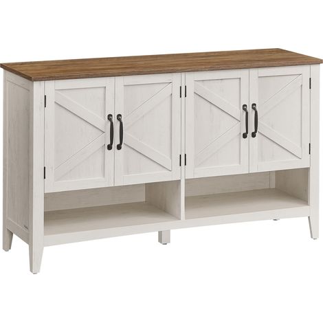 VASAGLE LIRY Collezione - Mobiletto Porta Scarpe, Scarpiera a 3 Livelli, Stile Tradizionale Americano, con Ripiano Regolabile, Manici, Gambe Robuste, Ingresso, Bianco Vintage LBC039W01 (1/5)