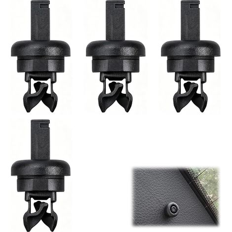 4-Piece Rear Parcel Shelf Attachment for Clio, Car Mounting Clips, Compatible with Renault Clio, Megane, Nissan Qashqai, Rear Parcel Shelf Fixing Kit for Clio, Vehicle Storage Accessories (1/5)