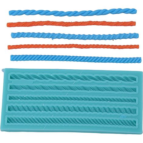 Silikonform für 3D-Zuckerpastenseil (1/2)