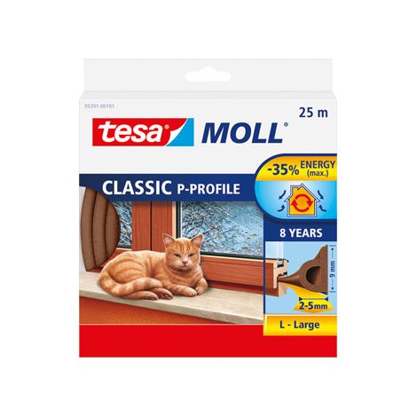TESAMOLL CAUCHO PERFIL P MARRON 25 M X 9 MM  - 05391-00101-00