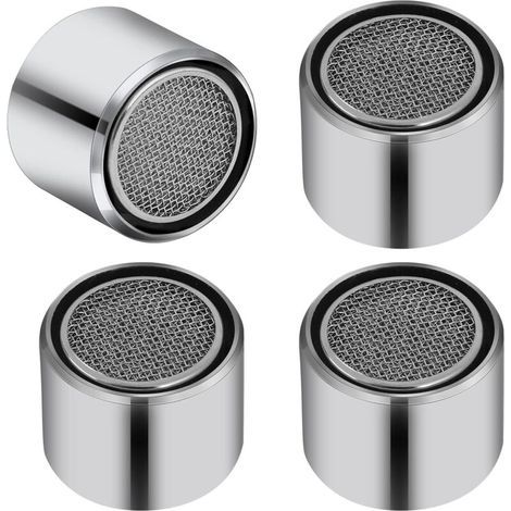 CSPARCV 4er-Pack M22 Wasserhahn-Luftsprudler, Küchenspülen-Luftsprudler mit Innengewinde, Wasserhahnfilter mit Dichtung für Badezimmer (1/4)