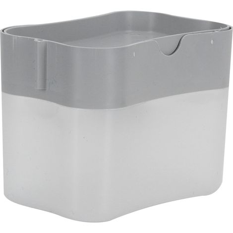 Distributeur de savon à pression pour la cuisine et les ménages, gris, idéal pour la maison et l'hôtel. (1/5)