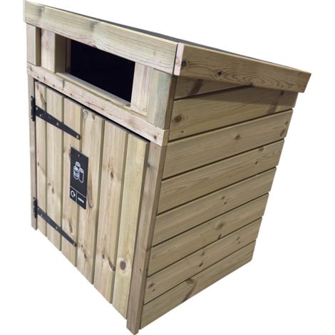 Single Commercial Bin Store for Outdoor Use - L77 x W65 x H93 cm - Fully Assembled
