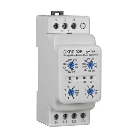 Relè di monitoraggio 1 scambio ENTES GKRC-02F 1 pz. (1/2)