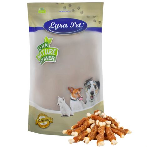 1 kg d'os calciques Lyra Pet® avec lanières de poitrine de poulet (1/5)
