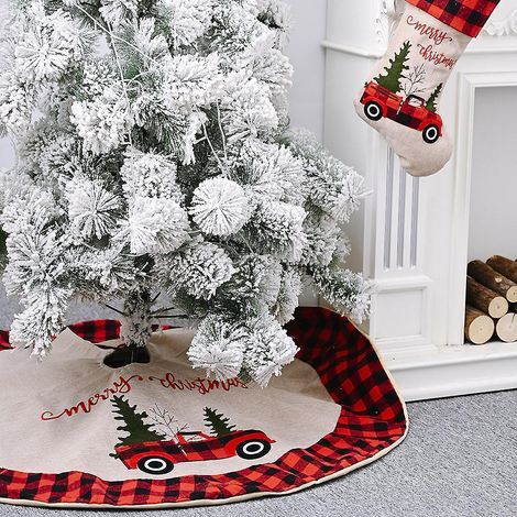 jupe De Sapin De Nol Voiture-120cm, Dcoration De Sapin De Nol, Housse De Sapin Artificielle, Dcoration De Sapin De Nol Pour Les Ftes De Fin D'anne (1/5)
