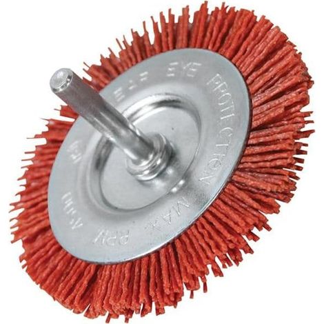 Faithfull Nylon Wheel Flat 75mm x 6mm Shank FAIWBN75C