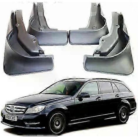 Ensemble de 4 bavettes garde-boue avant et arrière pour Mercedes-Benz Classe C Sport T-Model S204 (2011-2014). (1/4)