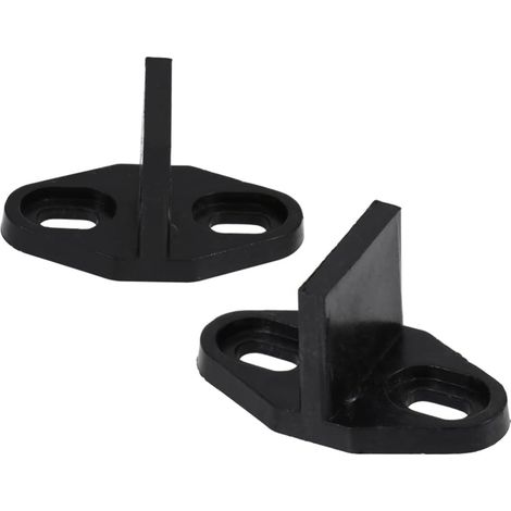 2 pièces guide de sol pour porte de grange coulissante, noir (1/5)