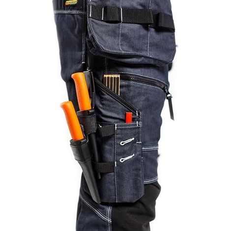 Blaklader – Pantalon artisan stretch denim Cordura X1900 – Jambes coniques – Poches genouillères CORDURA® – Taille 38 – Bleu foncé / Noir