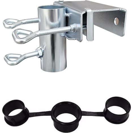 Tischklemme für Gartenschirm, Balkongeländer, passend für Balkongeländer, Strandkorb (Silber) (1/5)
