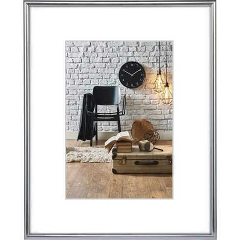 Hama Plastic Frame Sevilla, Silver Matt, 21 x 29,7 cm - picture frames (Silver Matt, 21 x 29,7 cm) (1/4)