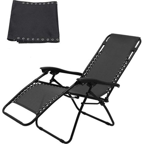 Housse de chaise longue universelle en tissu respirant – Résistante aux UV et à la moisissure – Dimensions 160 x 43 cm – Fixation facile (1/5)