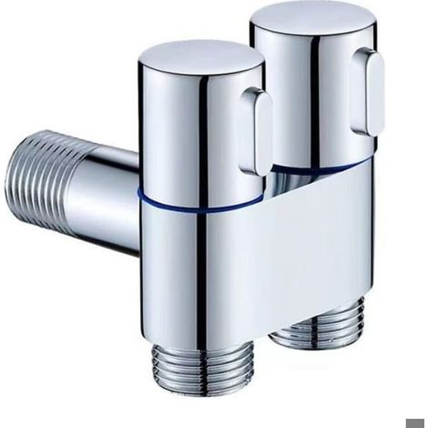 Robinet De Machine A Laver - Vanne Triangulaire Trois Voies - Pour Remplissage Lavabo Cuisine Jardin - 1 Unite (1/4)