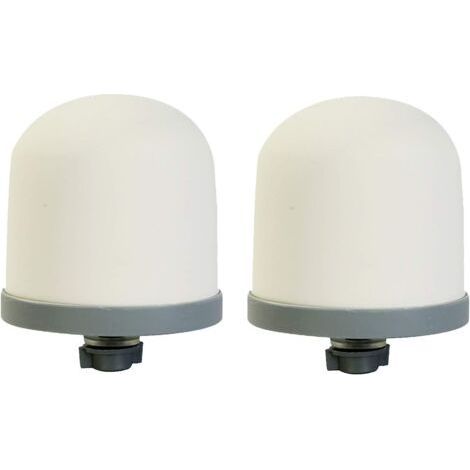 Paquete de 2 filtros cerámicos de repuesto para sistemas de agua, filtro cerámico blanco con forma de cúpula. (1/5)