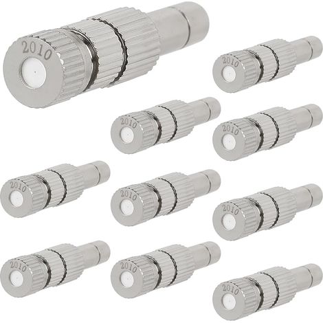 Packung mit 10 Niederdruck-Keramik-Sprühdüsen (0,2 mm), Messing-Sprühdüsen mit Filter für 6-mm-Anschluss (1/5)