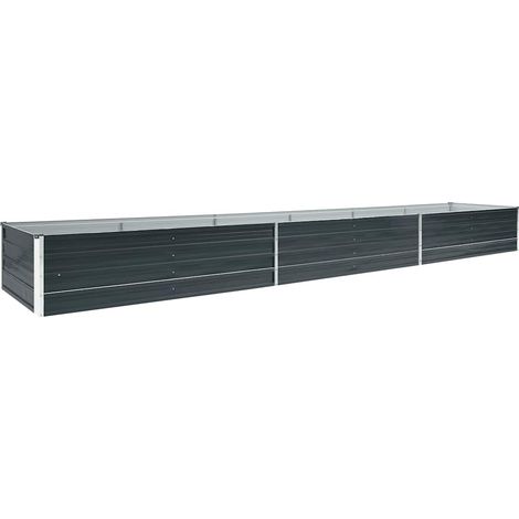 Garden de jardín elevado acero galvanizado 480x80x45 cm antracita