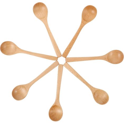 Ensemble de 7 Cuillères en Bois Japonerie (1/5)
