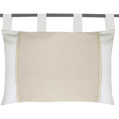Tête de lit en pur coton lavé 45x70 cm ELENA, par Soleil d'Ocre
