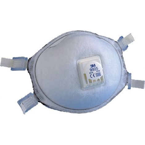 Masque coque à usage unique 9925 (boîte de 10) - FFP2 NR D - 3M (1/2)