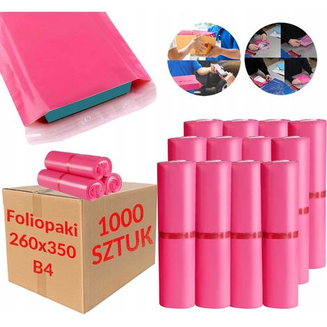 Pink Courier Poly Mailers B4 260x350mm - 1000 Stück.