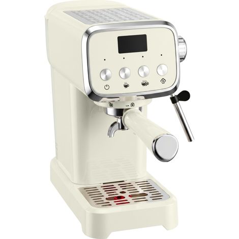 COMBINE CAFETIERE-EXPRESSO, en métal, blanc, 32 x 17 x 31 cm (1/4)