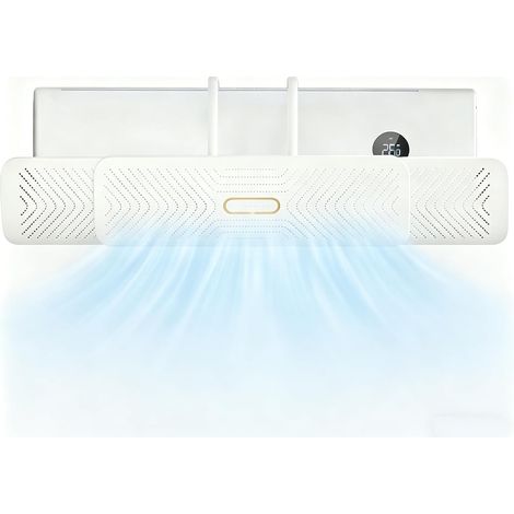 Déflecteur de vent universel, extensible (560-930 mm), sortie d'air en nid d'abeille 3D, pas d'air froid / chaud direct, angle réglable (1/5)