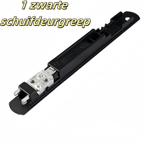 Poignée de porte coulissante - Crochet simple - Verrouillage droit - Sécurité renforcée - Noir (1/5)