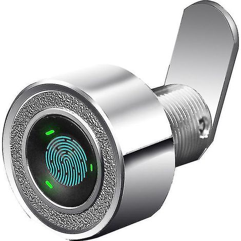 Serrure à empreinte digitale pour meubles, serrure intelligente pour armoire, rechargeable par USB, sans clé, pour tiroir de bureau ou de maison, 30 mm (1/5)
