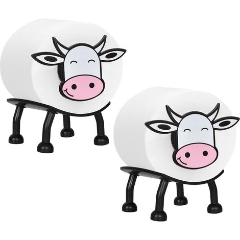 2 porte-rouleaux colorés vache autonomes, décoration chambre (1/5)