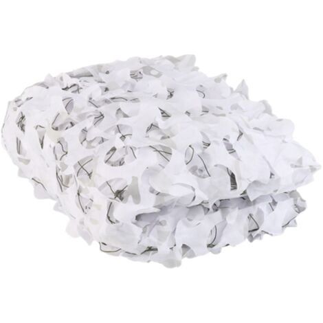 Voile D'ombrage Filet De Camouflage Blanc De 1,52m Pour L'ombrage Du Toit D'un Patio