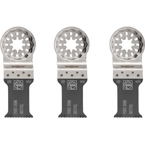 Fein E-Cut FINE Starlock Lame de scie plongeante bimétal 30 x 50 mm - 3 pièces (63502157220)