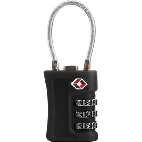 Cadenas pour Valise, Cadenas à Combinaison à 3 Chiffres, Cadenas pour Bagages, Cadenas à Code pour Sac à Dos, Casier de Gym, Étui Guitare/Arme, Fermeture Éclair de Sac (1/5)