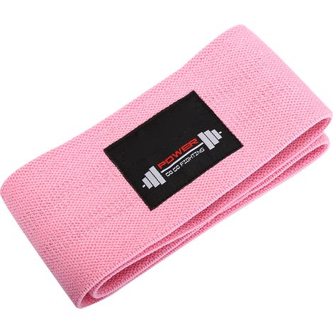 GARRYFIZH Bandes d'exercice de boucle de résistance de 120Lbs jambes bout à bout hanche Yoga Fitness entraînement bande extensible rose L (1/5)