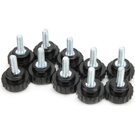 10 pièces : bouton de serrage, vis de gabarit, poignée de tour, écrou pivotant, filetage droit, poignée de verrouillage M5x20x15 (1/5)