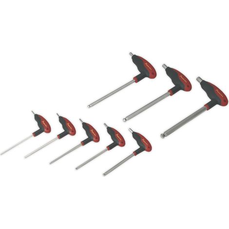 Sealey Premier T-Handle Ball-End Hex Key Set 8pc AK7144