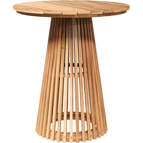 Table de jardin Table d'appoint Marron 70 x 70 x 75 cm Bois de teck massif (1/5)