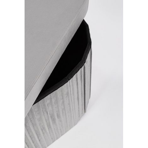 Poltrona Pouf "Jocelyn" per interno, con struttura in mdf -Rettangolare / Grigio