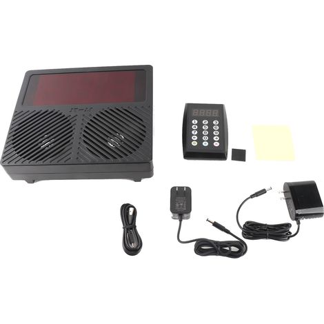 Système d'appel de file d'attente sans fil 20W haute puissance pour restaurant hôpital banque écran LCD noir mat plug US 100-240V installation flexible (1/5)
