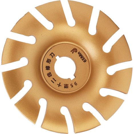 Cisaille à bois type 95, meuleuse d'angle, disque de polissage doré (1/5)