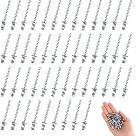 Lot de 320 rivets aveugles en aluminium, assortiment de rivets pop avec 6 tailles pour métal, bois, meubles et construction navale (1/5)